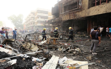 35 قتيلاً و جريحا جراء تفجير انتحارى غرب بغداد