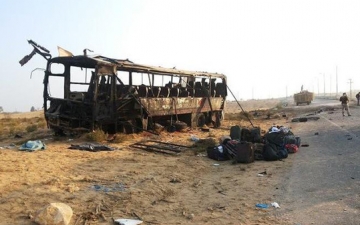 جنازة مهيبة لشهيد حافلة جنود سيناء بالمنيا