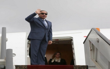 السيسى يصل أثيوبيا للمشاركة فى قمة الاتحاد الأفريقى