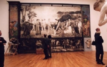 لوحه فنيه توضع فى متحف الفنون الجميله بالمانيا على ارتفاع 17 متر