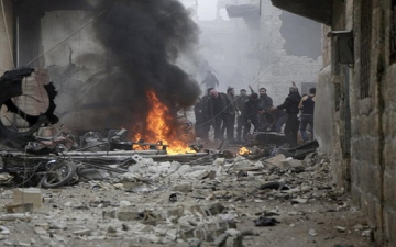 المرصد السورى : الغارات الروسية تقتل 471 مدنيا فى يناير