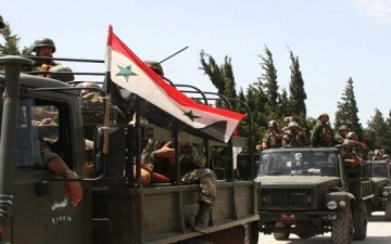 الجيش السورى ينفذ عمليات مكثفة ضد جبهة النصرة فى قرية مغر المير بريف دمشق