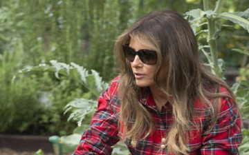 بالصور.. ميلانيا تستكمل زراعة بستان ميشيل أوباما بالبيت الأبيض