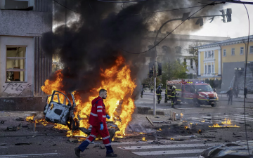 ثامن هجوم روسي ضخم على العاصمة الأوكرانية كييف بالدرونز وصواريخ كروز