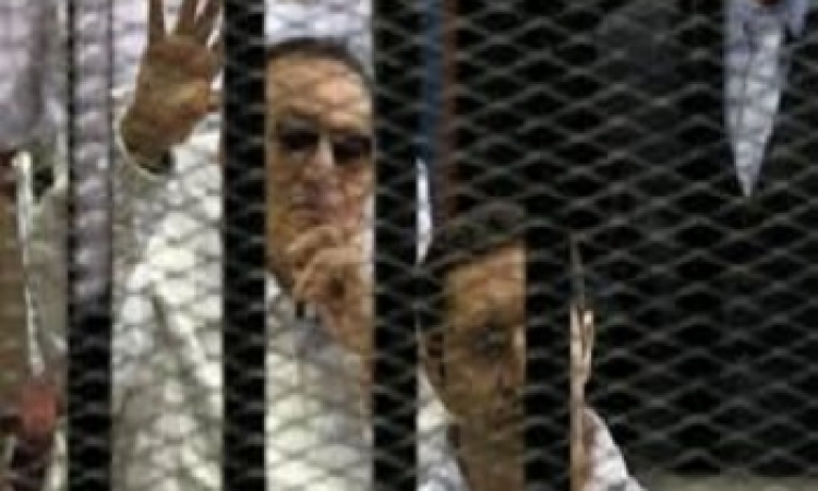 وصول مبارك أكاديمية الشرطة فى محاكمة القرن
