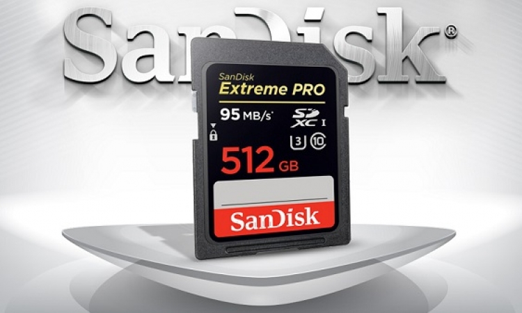 SanDisk تعلن طرح أكبر Memory Card في العالم مساحته 512 جيجا بايت
