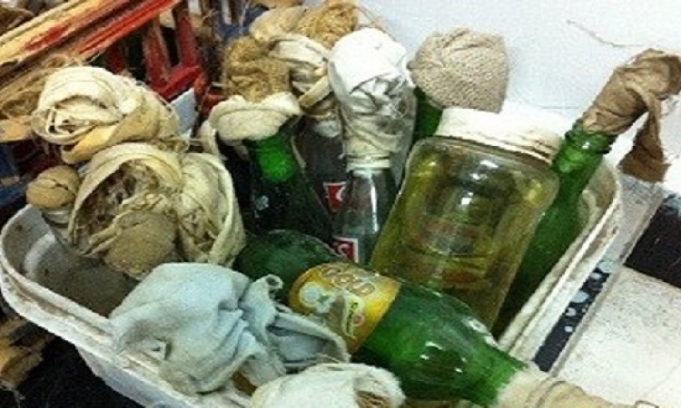 ضبط شاب بحوزته 8 زجاجات مولوتوف فى محطة مترو شبرا الخيمة
