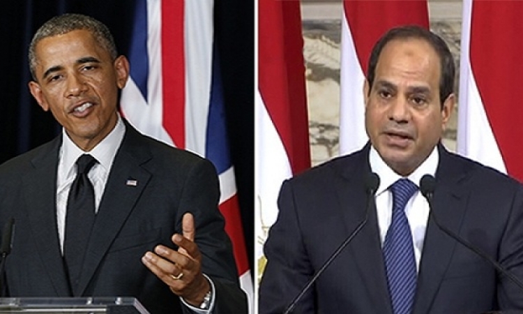 أوباما في اتصال مع السيسى : دور مصر في مكافحة الإرهاب محورى