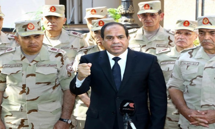 السيسى ينعى القضاة ضحايا الإرهاب فى شمال سيناء