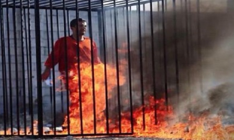 داعش تبث صورا لعملية قتل الطيار الأردنى الكساسبة حرقاً