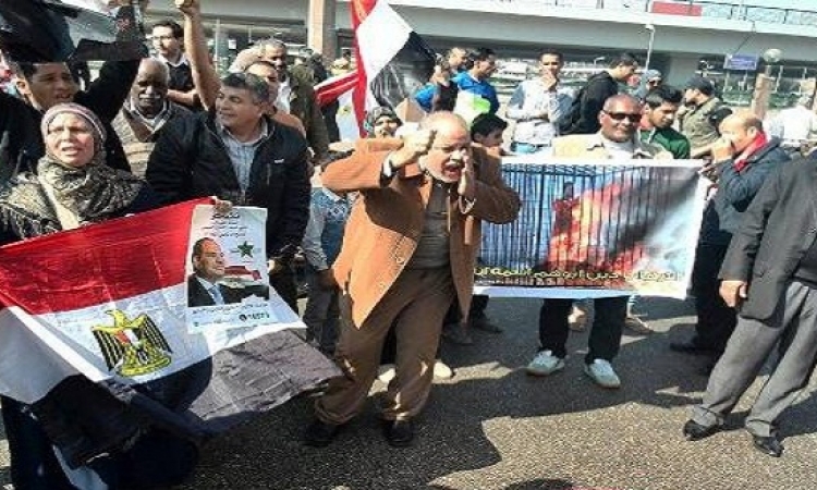 مظاهرة فى عبد المنعم رياض للتنديد بمقتل الطيار الأردنى “الكساسبة”