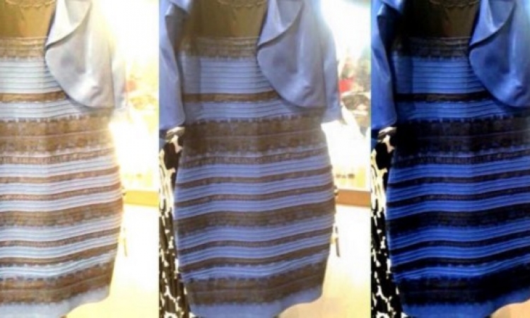 بالصور .. صاحبة الفستان المثير للجدل توضح لونه الحقيقى
