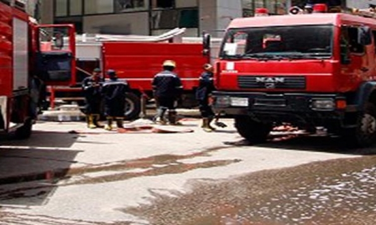 قوات الحماية المدنية تخمد حريق شب بديوان وزارة التموين