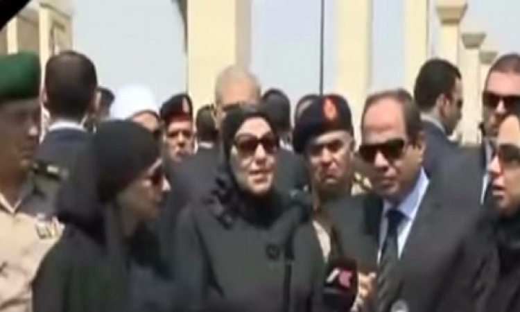 بالفيديو .. السيسى فى جنازة النائب العام : نواجه عدو خسيس .. والانتخابات قبل نهاية العام