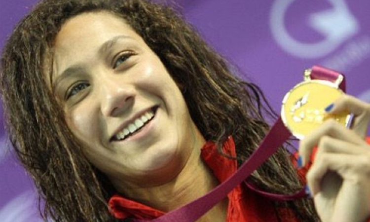 فريدة عثمان تحرز الذهبية الثانية فى بطولة لوس أنجلوس للسباحة