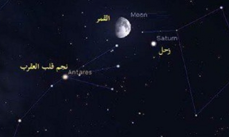 سماء مصر تشهد ظاهرة اقتران القمر مع كوكب زحل