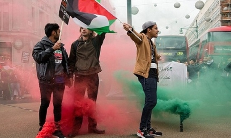 إحتجاجات فى لندن على مبيعات الأسلحة البريطانية لإسرائيل