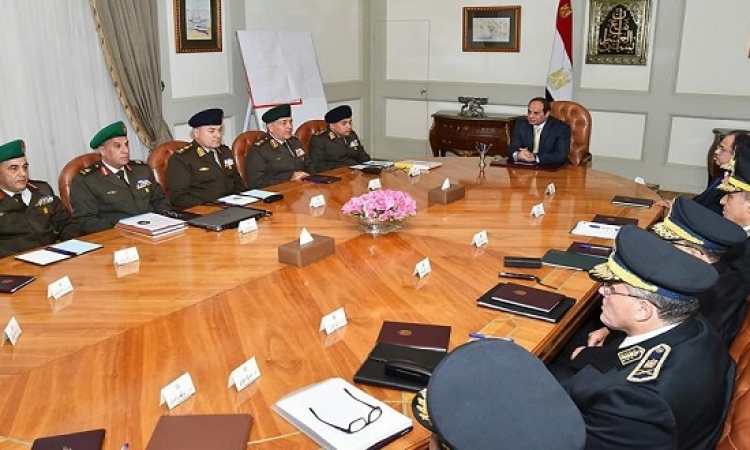 الرئيس السيسى يستعرض الأوضاع الأمنية فى سيناء