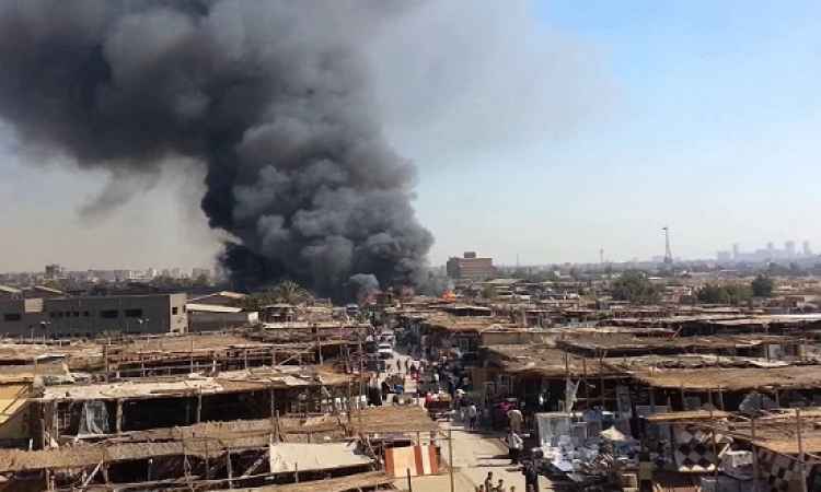 السيطرة على حريق سوق الجمعة بالسيدة عائشة دون إصابات