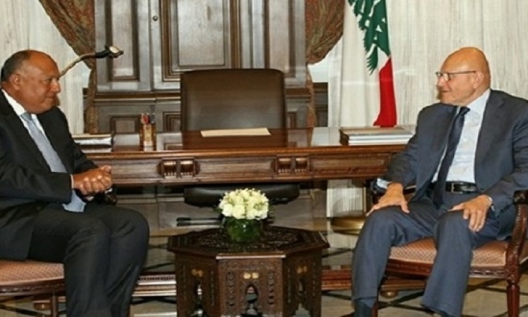 سامح شكرى يؤكد لسلام حرص مصر على استقرار لبنان