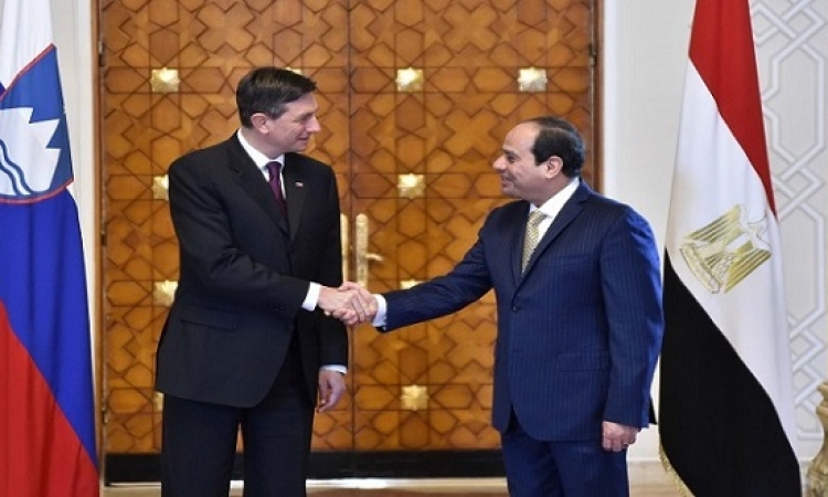 العلاقات الثنائية وقضايا المنطقة يتصدران القمة المصرية – السلوفينية