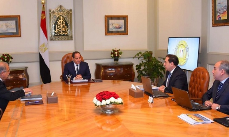 الرئيس السيسى يستعرض الاكتشافات البترولية مع إسماعيل والملا