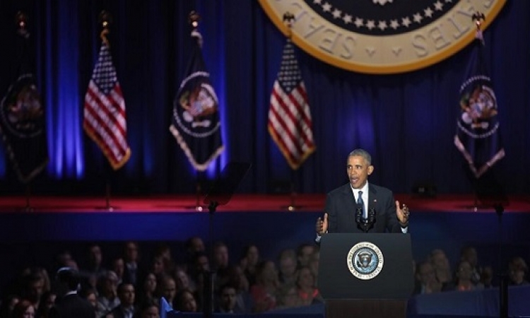 فى خطاب الوداع .. أوباما يدعو الامريكيين الى الوحدة ونبذ العنصرية