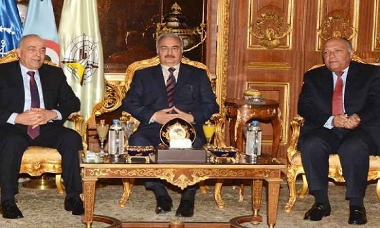 بالصور .. حفتر والسراج وعقيلة يتوافقون فى القاهرة على تسوية الأزمة الليبية