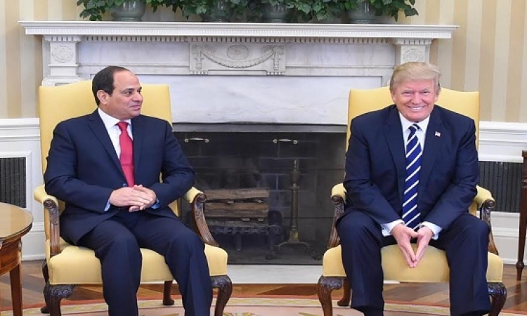 ترامب يؤكد للسيسى دعم امريكا الكامل لمصر فى حربها ضد الإرهاب