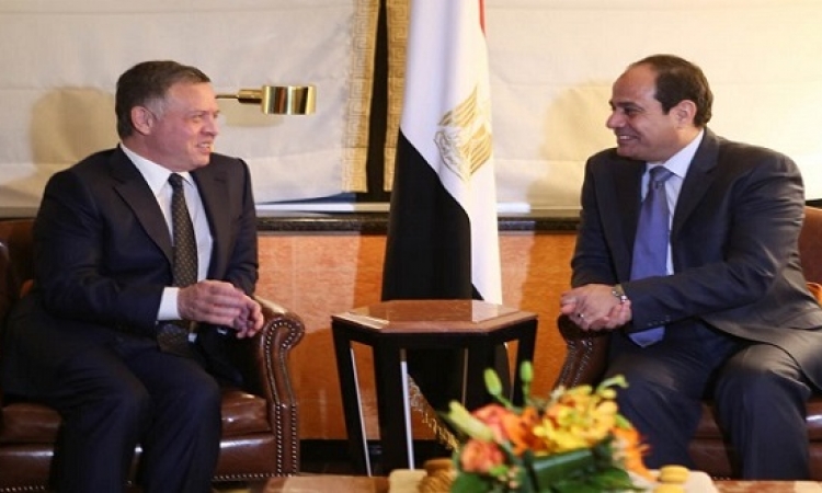 الرئاسة : السيسى يلتقى ملك الأردن اليوم بالقاهرة