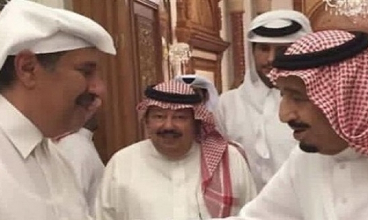 حقيقة لقاء الملك سلمان بوزير خارجية قطر السابق