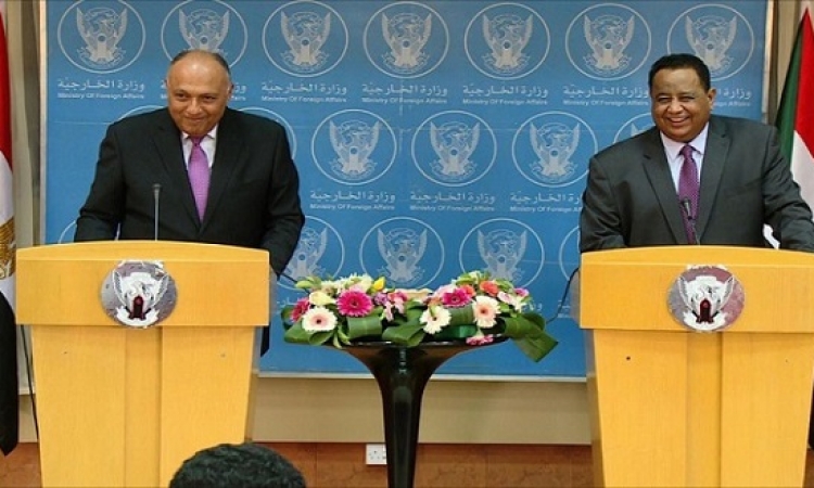 شكرى يبحث مع وزير خارجية السودان تعزيز التعاون الثنائى
