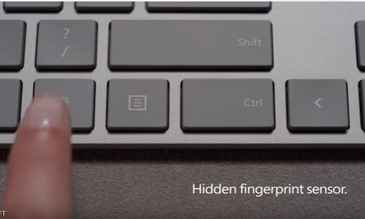 مايكروسوفت تكشف النقاب عن لوحة مفاتيح ذكية بالبصمة !!