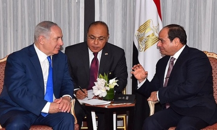 السيسى يبحث مع رئيس الوزراء الإسرائيلى سبل استئناف عملية السلام