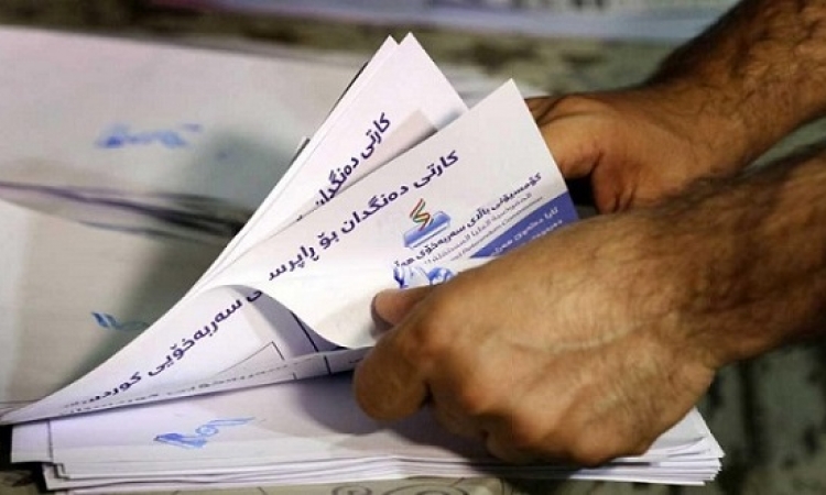 تواصل فرز الاصوات فى استفتاء كردستان .. ونسبة التصويت 72 %