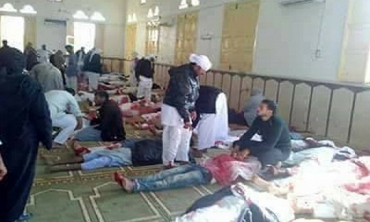 ارتفاع عدد شهداء حادث مسجد الروضة بالعريش لـ 235شهيدا و 109 مصابا