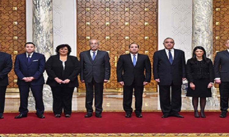 أداء الوزراء الجدد لليمين الدستورية أمام الرئيس السيسى