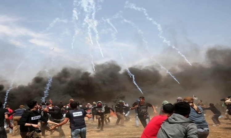 مجزرة على حدود قطاع غزة يوم نقل السفارة الأمريكية للقدس وذكرى النكبة