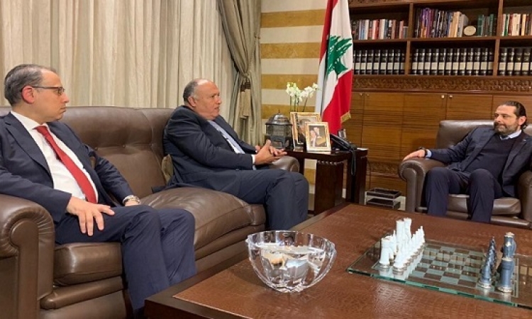 شكرى يؤكد للحريرى موقف مصر الداعم لسرعة تشكيل حكومة وفاق لبنانية