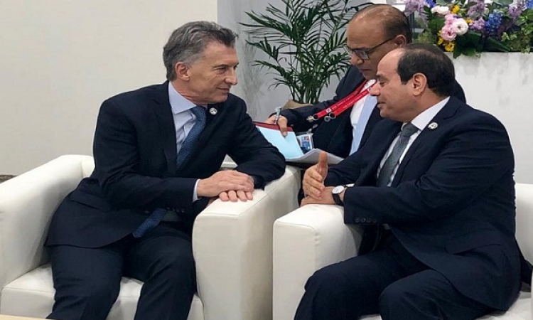 الرئيس السيسى يبحث مع نظيره الارجنتينى تعزيز التعاون بين البلدين