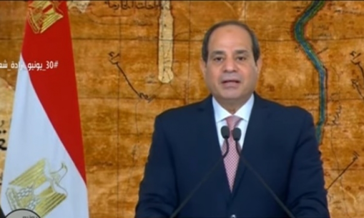 السيسي : ثورة 30 يونيو صيحة تعبير عن اقوى الثوابت المصرية