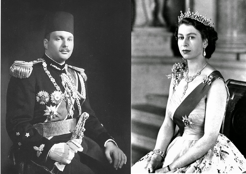 الملكة اليزابيث والملك فاروق